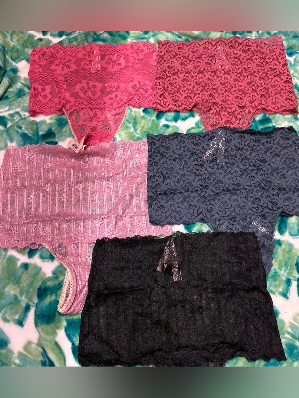 Lot of 5 Victoria’s Secret Lacie High Waisted Thongs,NWT